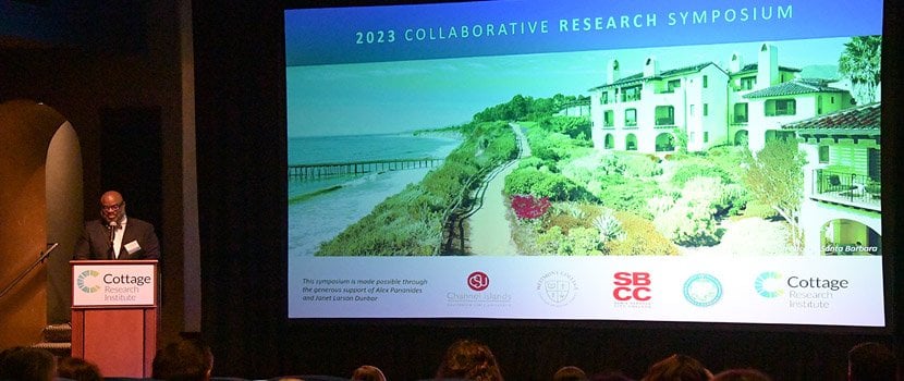 Stage at the 2023 Cottage Health Research Institute Symposium